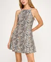 Trixxi Juniors' Printed Short Halter Dress In Multi