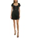 Trixxi Juniors Womens Boucle Metallic Mini Dress In Black