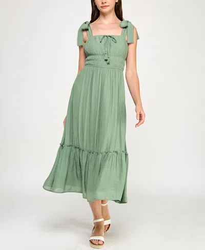 Trixxi Juniors' Tie-strap Midi Dress