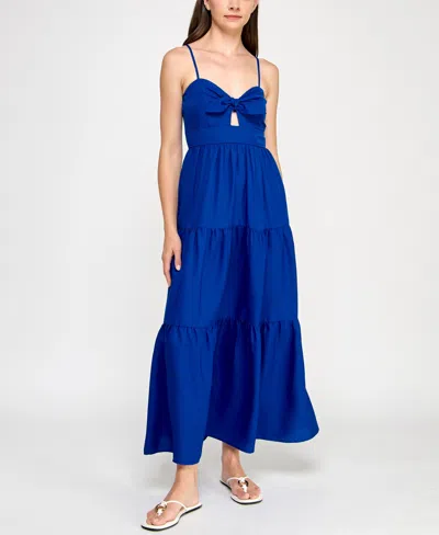 Trixxi Juniors' Tiered Keyhole Fit & Flare Dress