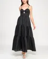 Trixxi Juniors' Tiered Keyhole Fit & Flare Dress