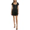 Trixxi Juniors Womens Boucle Metallic Mini Dress In Black