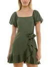 Trixxi Juniors Womens Daytime Mini Fit & Flare Dress In Multi