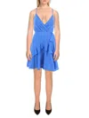 Trixxi Juniors Womens Ruffled Mini Fit & Flare Dress In Multi