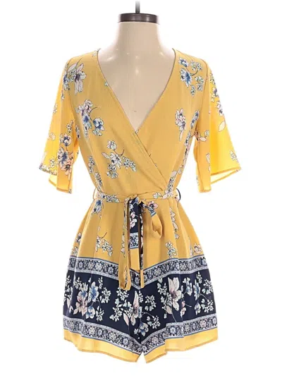 Pre-owned Trixxi Romper In Yellow