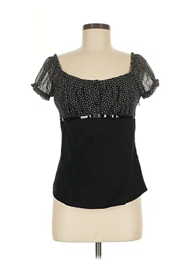 Pre-owned Trixxi Short Sleeve Top Black Sweetheart Neckline Tops