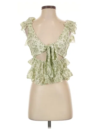 Pre-owned Trixxi Sleeveless Blouse In Green