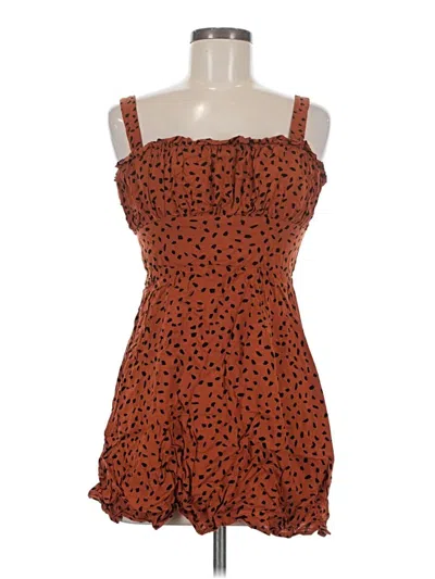 Pre-owned Trixxi Sleeveless Top Orange Strapless Neckline Tops