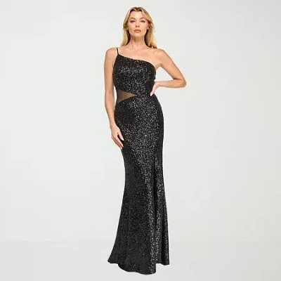 Trixxi Womens Juniors Sequin Bodycon Dress In Black