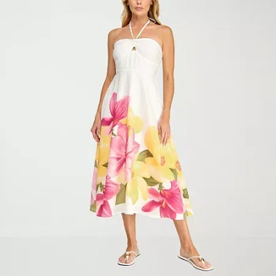 Trixxi Womens Juniors Sleeveless Floral A-line Dress In Multi