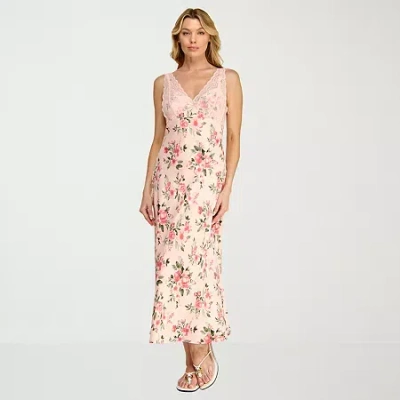 Trixxi Womens Sleeveless Floral Midi Slip Dress In Multi