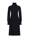 Trois Fleurs Woman Midi Dress Navy Size 12 Polyurethane, Elastane In Navy
