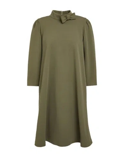 Trois Fleurs Woman Mini Dress Military Green Size 10 Polyurethane, Elastane