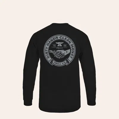 Troll Co. . Men's Black Haggler Graphic Fr Long Sleeve T-shirt