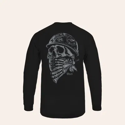 Troll Co. . Men's Black Headstrong Graphic Fr Long Sleeve T-shirt