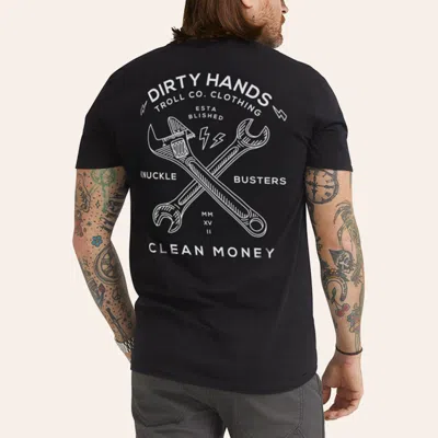 Troll Co. . Men's Black Twisting Wrenches Graphic T-shirt