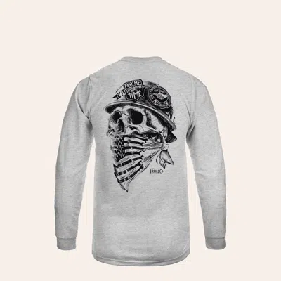 Troll Co. . Men's Gray Headstrong Graphic Fr Long Sleeve T-shirt