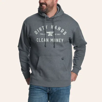 Troll Co. . Men's Heather Charcoal Dhcm Classic Graphic Hoodie In Gray