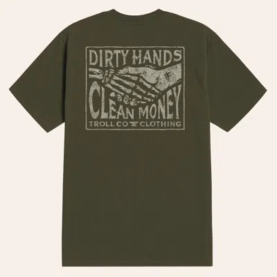 Troll Co. . Men's Military Green Haggler Box Graphic T-shirt