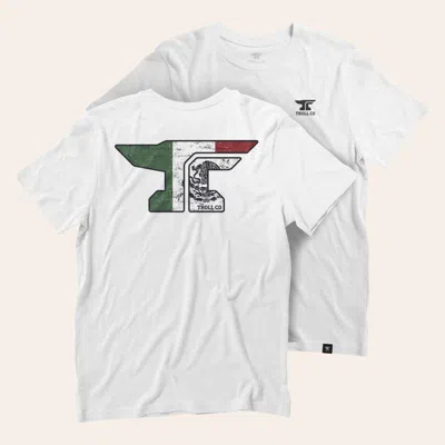 Troll Co. . Men's White Mexican Anvil Graphic Logo T-shirt