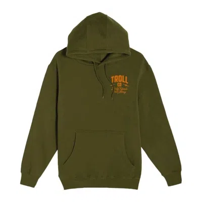 Troll Co. Men's Winged Roller Hoodie In Military Green