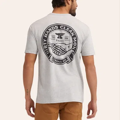 Troll Co. Troll Men's Haggler Dirty Hands Clean Money Gray Logo T-shirt