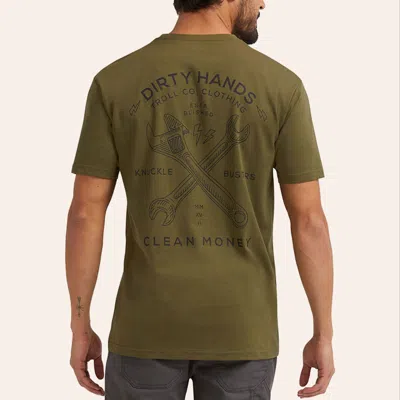 Troll Co. Troll Men's Twisting Wrenches Military Green Logo T-shirt