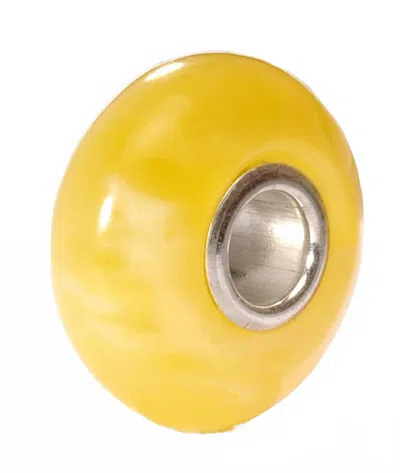 Trollbeads Women's Alabaster Bead Charm For Bracelet In Yellow