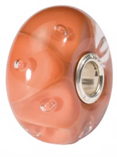 Trollbeads Women's Bubbles Glass Bead Charm In Coral In Orange