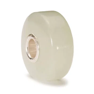 Trollbeads Women's Circle Jade Bead Charm In Green In White