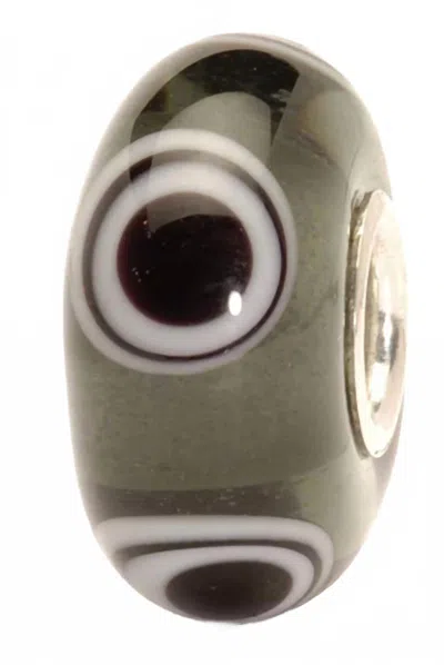 Trollbeads Women's Eye Bead Glass Bead Charm In Green/ Black In Multi