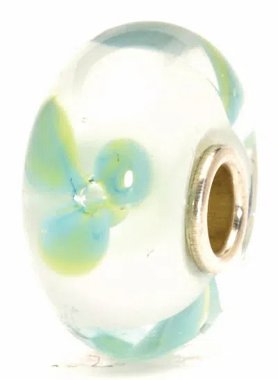 Trollbeads Women's Flower Glass Bead Charm In Ice In White