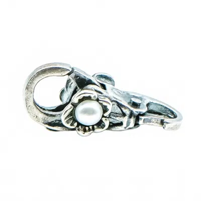 Trollbeads Women's Flower Pearl Lock Clasp In Silver