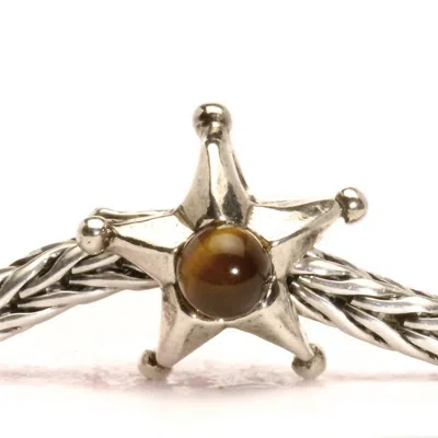 Trollbeads Women's Gemini Star Bead Charm In Silver In Metallic