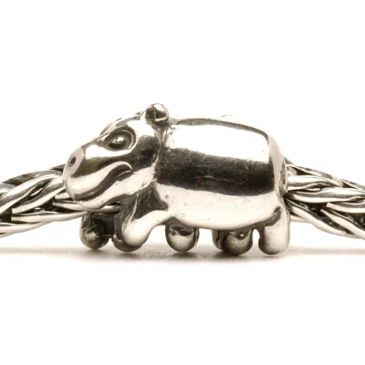 Trollbeads Women's Hippopotamus Bead In Silver In Gray