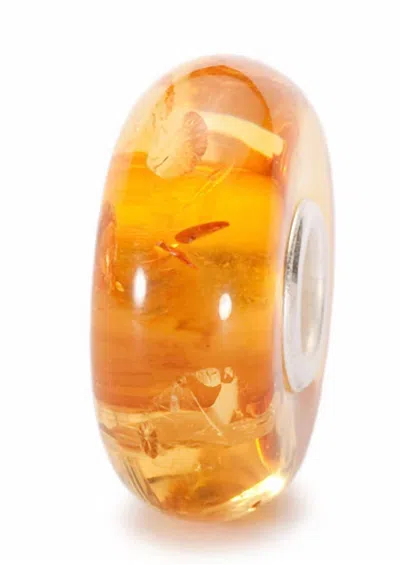 Trollbeads Women's Maple Syrup Glass Bead Charm In Yellow In Orange