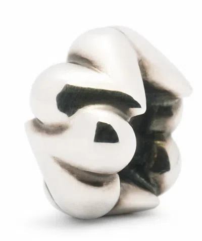 Trollbeads Women's Organic Hearts Bead Charm In Silver In Gray