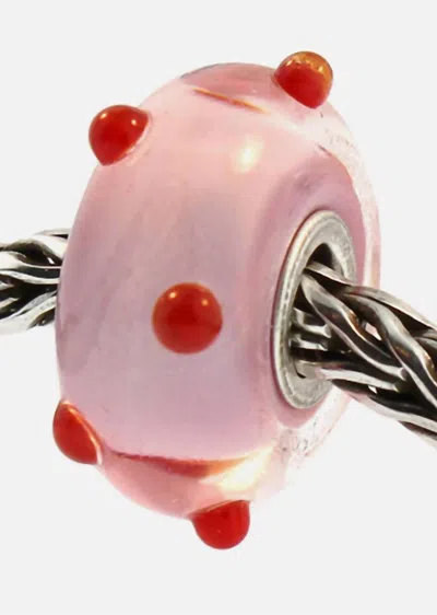 Trollbeads Women's Polka Dot Glass Bead Charm In Pink