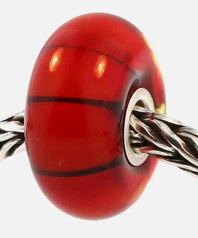 Trollbeads Women's Pumpkin Glass Bead Charm In Red