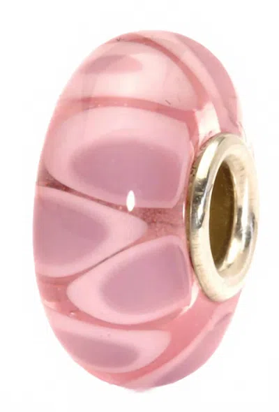 Trollbeads Women's Shadow Glass Bead Charm In Pastel In Pink