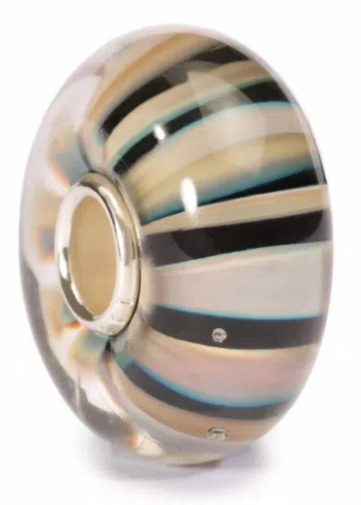 Trollbeads Women's Stripe Glass Bead Charm In Beige Multi In Neutral