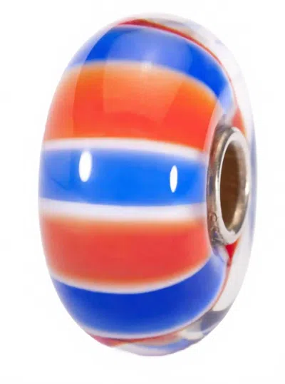 Trollbeads Women's Uk Colors Glass Bead Charm In Blue/ Orange In Multi