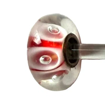 Trollbeads Women's Universal Bubble Bead Charm In Unique Stripe Red In Multi