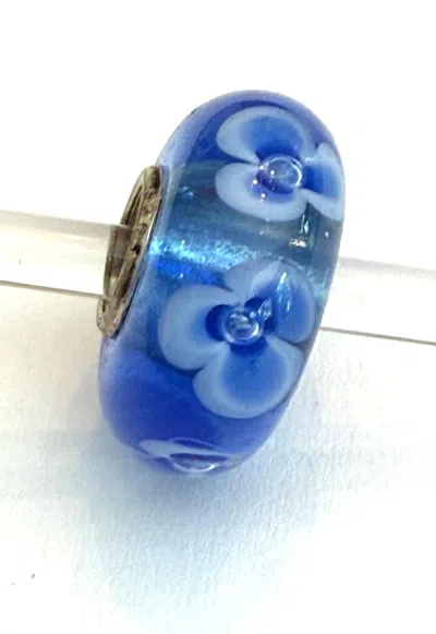 Trollbeads Women's Universal Charm Bead In Unique Blue/white