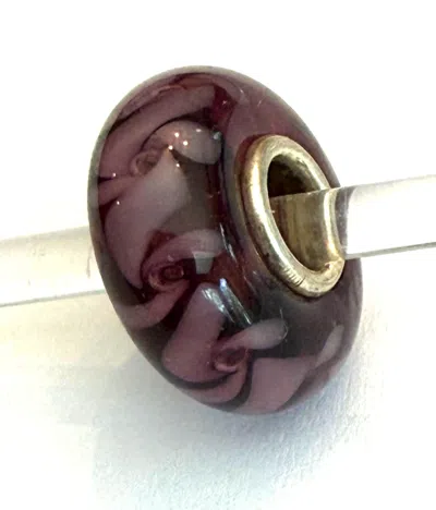 Trollbeads Women's Universal Charm Bead In Unique Purple/pink Swirls In Orange