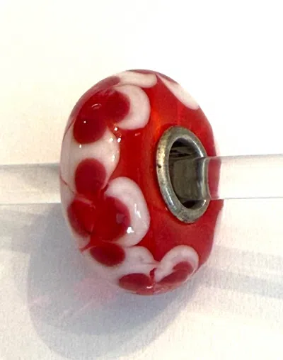 Trollbeads Women's Universal Charm Bead In Unique Red/white Bead