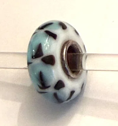 Trollbeads Women's Universal Unique Bead Charm In White/blue/black In Multi