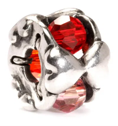 Trollbeads Women's Valentine Bead Charm In Silver/ Red In Multi