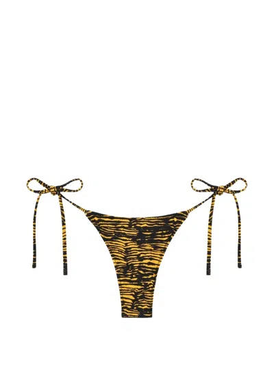Tropic Of C Banana Spine Print Bikini Bottoms In Multi