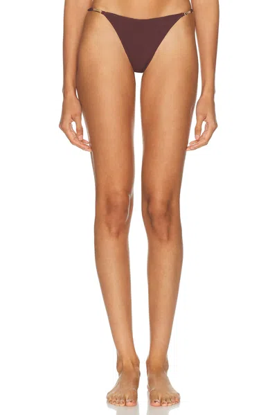 Tropic Of C Chain Luna Bikini Bottom In Brown